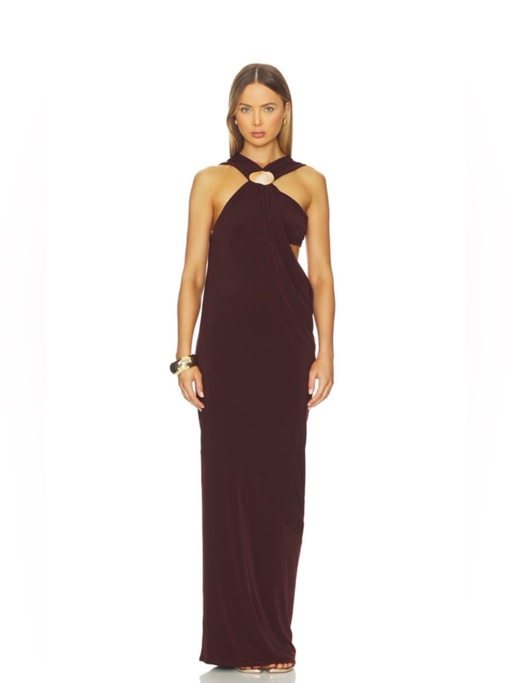 Lovers & Friends Sora Gown in Chocolate
